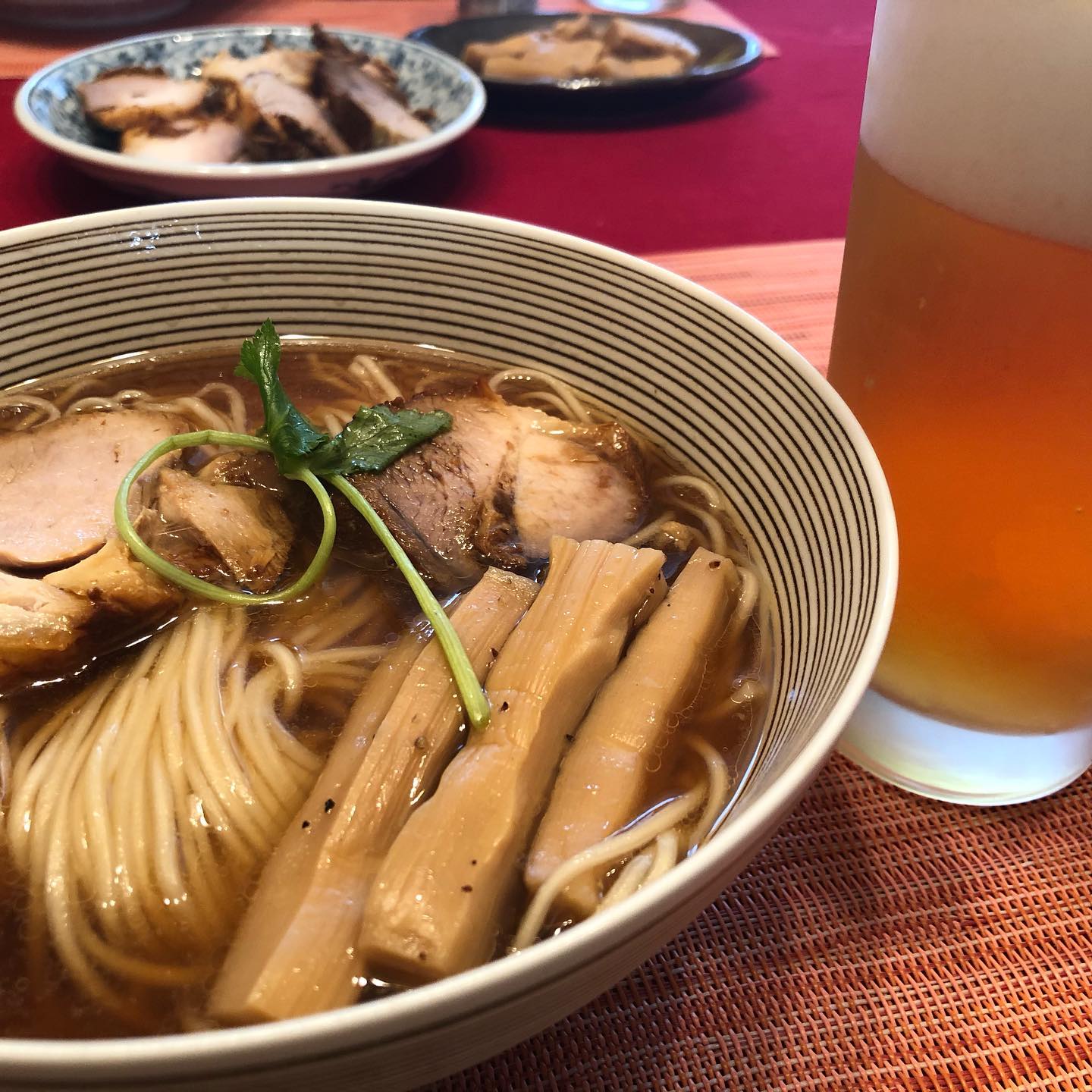 おうちでランチ　〜 Japanese Soba Noodles 蔦 〜半生タイプのラーメンで一献。#おうちでランチ #おうちでごはん#JapaneseSobaNoodles蔦#お取り寄せ