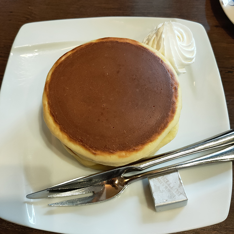 自家焙煎珈琲庵 パンケーキ 春日 Br 名物のパンケーキ